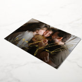 Grateful 2 Photo Collage Christmas Folie Feestdagenkaart (Gedraaid)