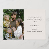 Grateful 2 Photo Collage Christmas Folie Feestdagenkaart (Achterkant)