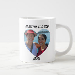 Grateful Agradecida tweetalig Moederdag hart Grote Koffiekop