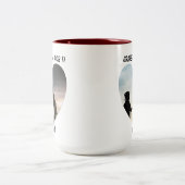 Grateful Agradecida tweetalig Moederdag hart Tweekleurige Koffiemok (Center)