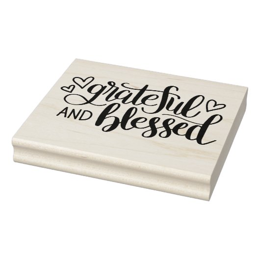 Grateful and Blessed Rubber Stamp Rubberstempel (Stempel)