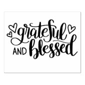 Grateful and Blessed Rubber Stamp Rubberstempel (Afrduk)