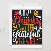 Grateful and Thankful Thanksgiving Card Feestdagenkaart (Voorkant)