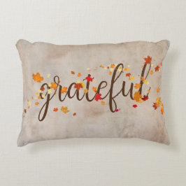 Grateful Autumn Leaves Accent Kussen