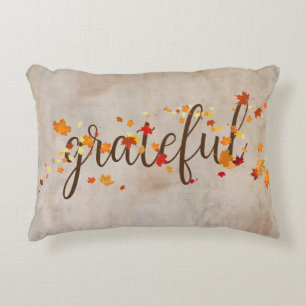 Grateful Autumn Leaves Accent Kussen