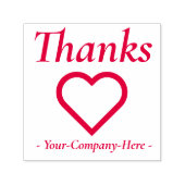 Grateful "Bedankt" + Bedrijfsnaam Rubberstempel Zelfinktende Stempel (Design)
