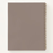 Grateful beige greige custom script tekst schattig notitieboek (Achterkant)