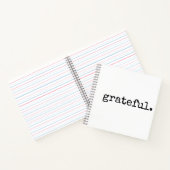 Grateful Black White Minimal Gratitude Journal Notitieboek (Binnen)