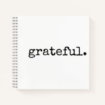 Grateful Black White Minimal Gratitude Journal