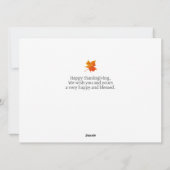 Grateful & Blessed Herfst Thanksgiving familiefoto Feestdagenkaart (Achterkant)