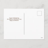 Grateful & Blessed Herfst Thanksgiving familiefoto Feestdagenkaart (Achterkant)