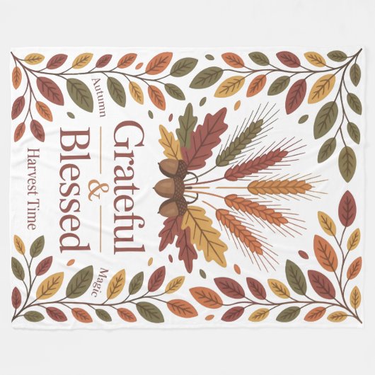 Grateful & blessed stylish Blanket New Home Fleece Deken (Voorkant (Horizontaal))