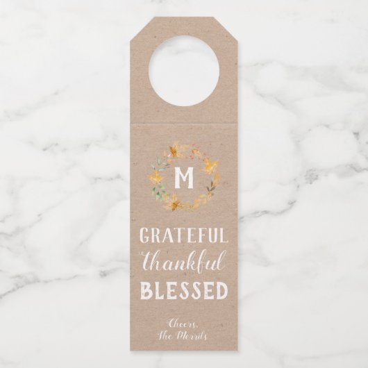 Grateful Bottle Hanger Labels (Voorkant)
