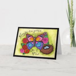 Grateful Butterfly Kaart