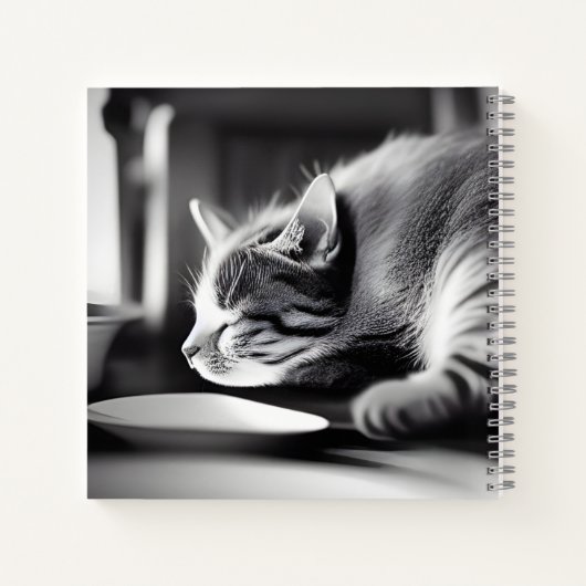 Grateful - Calm Cat Gratitude Journal Notitieboek (Achterkant)