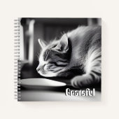 Grateful - Calm Cat Gratitude Journal Notitieboek (Voorkant)