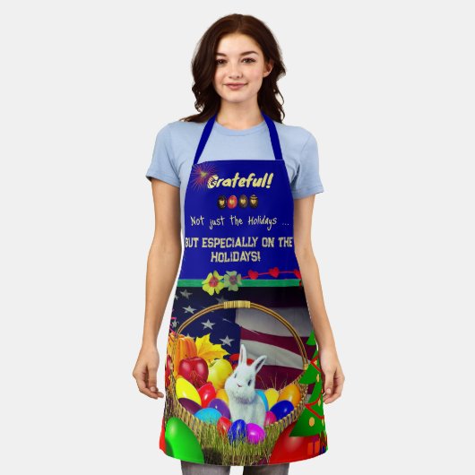 Grateful Chef Holiday Bunny Eggs Schort (Gedragen)