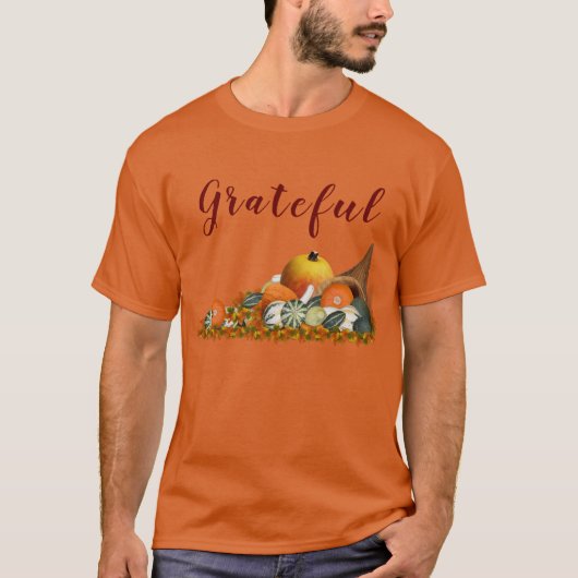 Grateful Cornucopia Thanksgiving T-shirt (Voorkant)