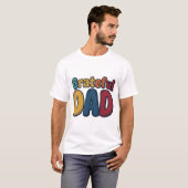 Grateful Dad Retro Bubble Letter T-shirt ontwerp_1 (Voorkant volledig)