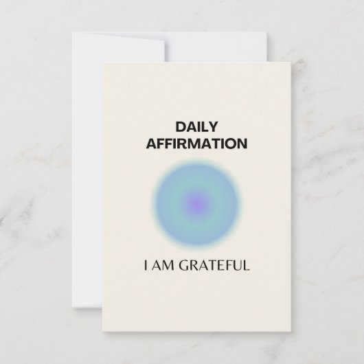 Grateful Daily Affirmation Positief Spiritueel Bedankkaart (Voorkant)
