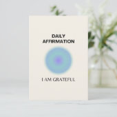 Grateful Daily Affirmation Positief Spiritueel Bedankkaart (Staand voorkant)