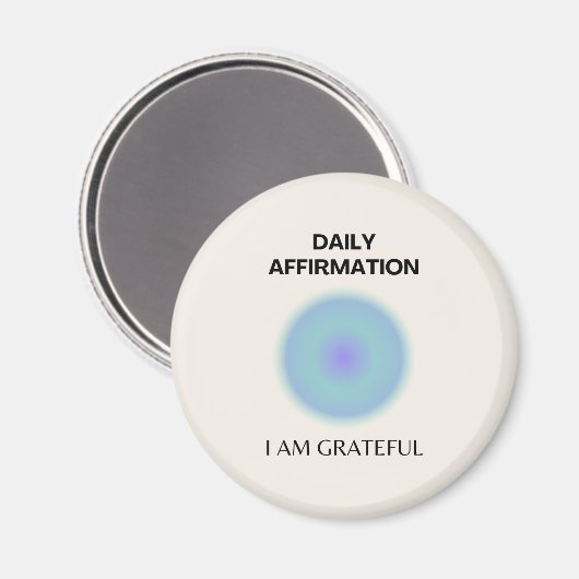 Grateful Daily Affirmation Positief Spiritueel Magneet (Voorkant / Achterkant)