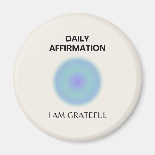 Grateful Daily Affirmation Positief Spiritueel Magneet (Voorkant)