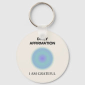 Grateful Daily Affirmation Positief Spiritueel Sleutelhanger (Voorkant)
