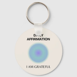 Grateful Daily Affirmation Positief Spiritueel Sleutelhanger