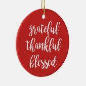 GRATEFUL, DANKFUL, BLESSEN KERAMISCH ORNAMENT (Rechts)