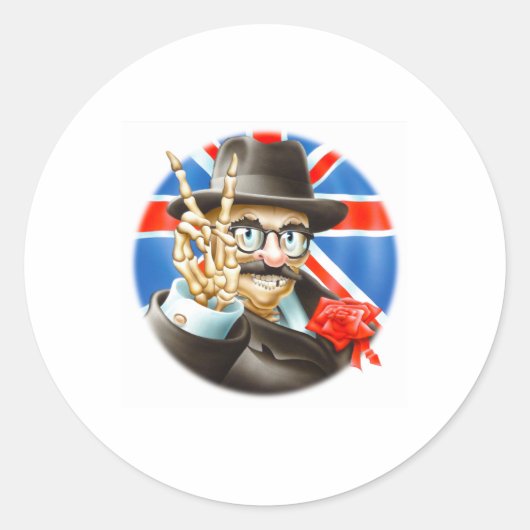 Grateful Dead Europe 72 1  Ronde Sticker (Voorkant)