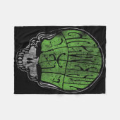 Grateful Dead Psychedelic Green Stealie Skull Vint Fleece Deken (Voorkant (Horizontaal))