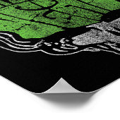 Grateful Dead Psychedelic Green Stealie Skull Vint Poster (Hoek)