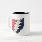 "Grateful Dead & the Psychedelic Revolution: Jerry Tweekleurige Koffiemok (Voorkant links)