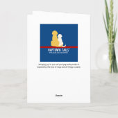 Grateful Dogs Pumpkins Leaves Thanksgiving Kaart (Achterkant)