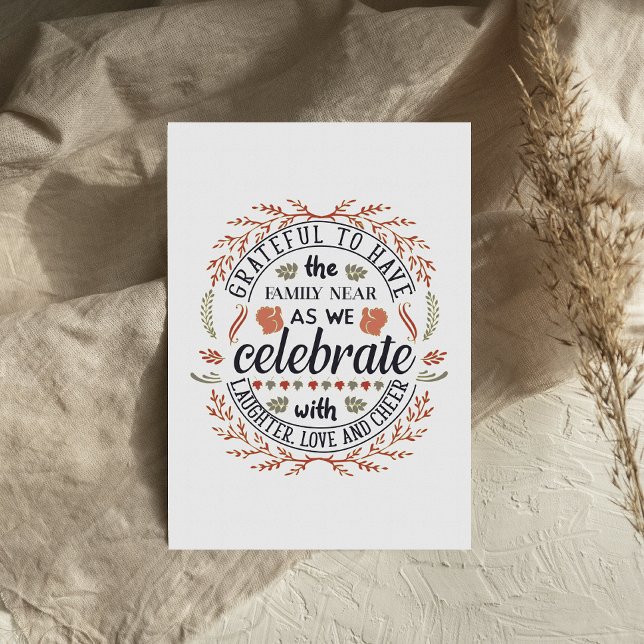 Grateful Family Celebrate Thanksgiving card (Creator heeft geüpload)