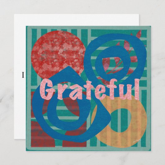 Grateful Flat Note-Kaart Notitiekaartje (Voorkant / Achterkant)