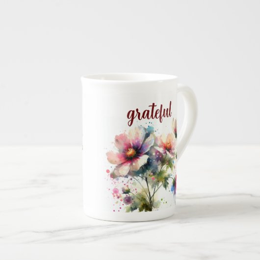 Grateful Floral Modern Specialty Mok (Voorkant rechts)