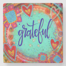 Grateful Floral Whimsical Hearts Leuke Drink