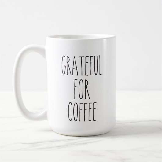 Grateful for Coffee Dunn Geïnspireerde Mok (Links)