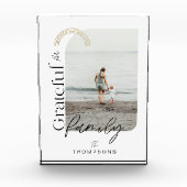 Grateful for Family Modern Geometric Arch 1 Photo Fotoblokken (Voorkant)