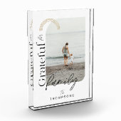 Grateful for Family Modern Geometric Arch 1 Photo Fotoblokken (Links)