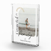 Grateful for Family Modern Geometric Arch 1 Photo Fotoblokken (Rechts)