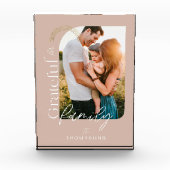 Grateful for Family Modern Geometric Arch 1 Photo Fotoblokken (Voorkant)