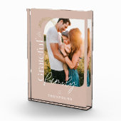 Grateful for Family Modern Geometric Arch 1 Photo Fotoblokken (Rechts)