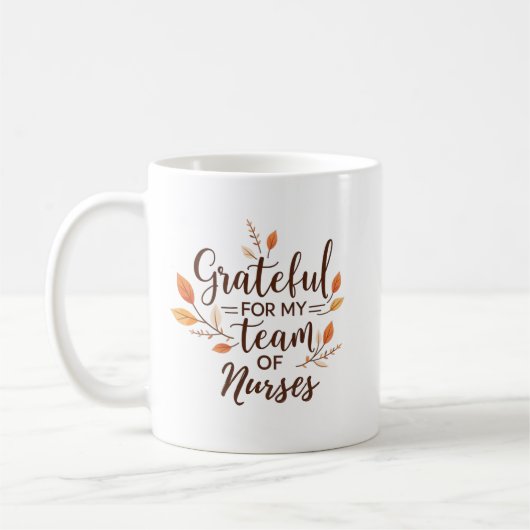 Grateful for My Team Personalized Nurse Koffiemok (Links)