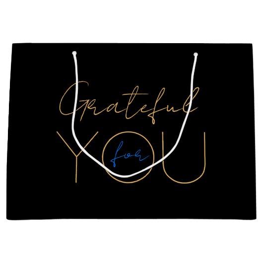 "Grateful for you" cadeau Groot Cadeauzakje (Voorkant)