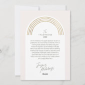 Grateful for you Modern Geometric Arch One Photo Feestdagenkaart (Achterkant)