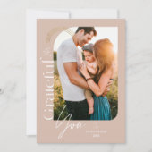 Grateful for you Modern Geometric Arch One Photo Feestdagenkaart (Voorkant)