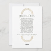 Grateful for you Modern Geometric Arch Two Photos Feestdagenkaart (Achterkant)